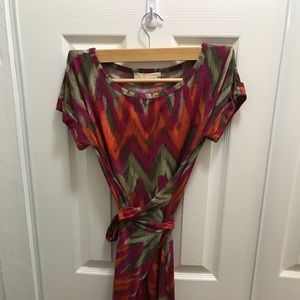 Michael Kors Wrap Dress Multi Print Size Small